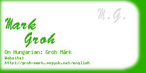 mark groh business card