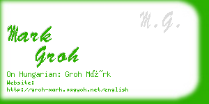 mark groh business card